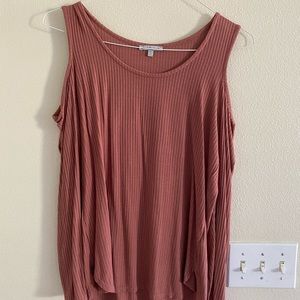Pink Open shoulder top